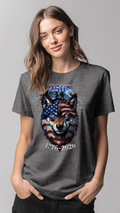 250th Anniversary American Flag Wolf T-Shirt 1776-2026 | Semiquincentennial Patriotic USA Flag Wolf Tee | Men’s Women’s America 250 Shirt