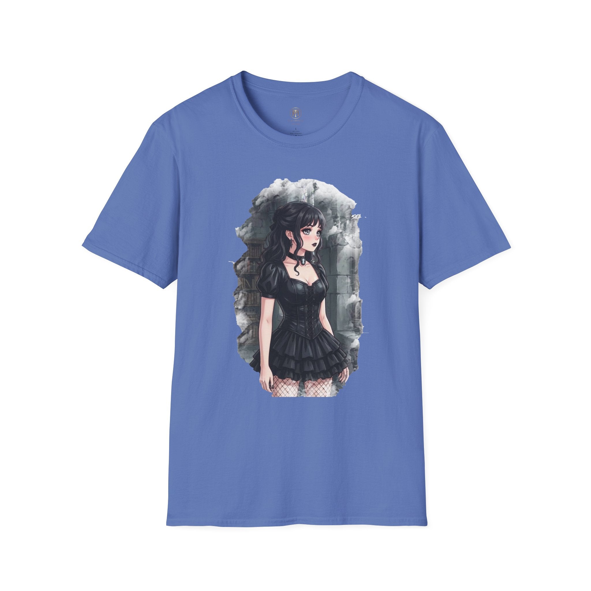 Gothic Anime Girl T-Shirt | Dark Victorian Illustration