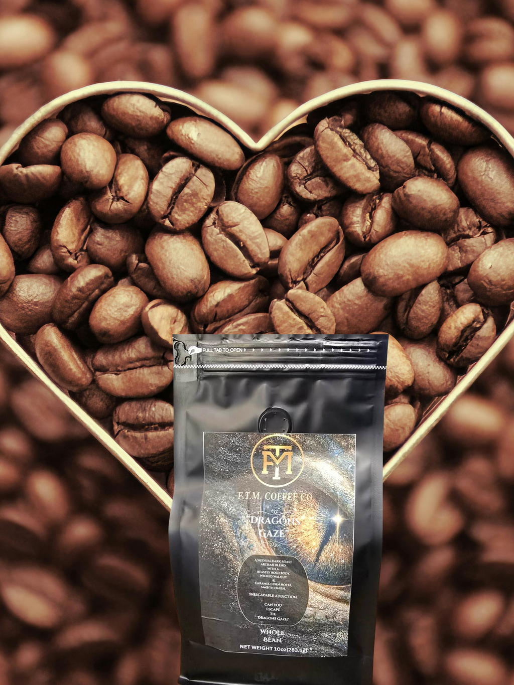 Dragon's Gaze: The Inescapable Allure blend Whole Bean Medium Dark Roast