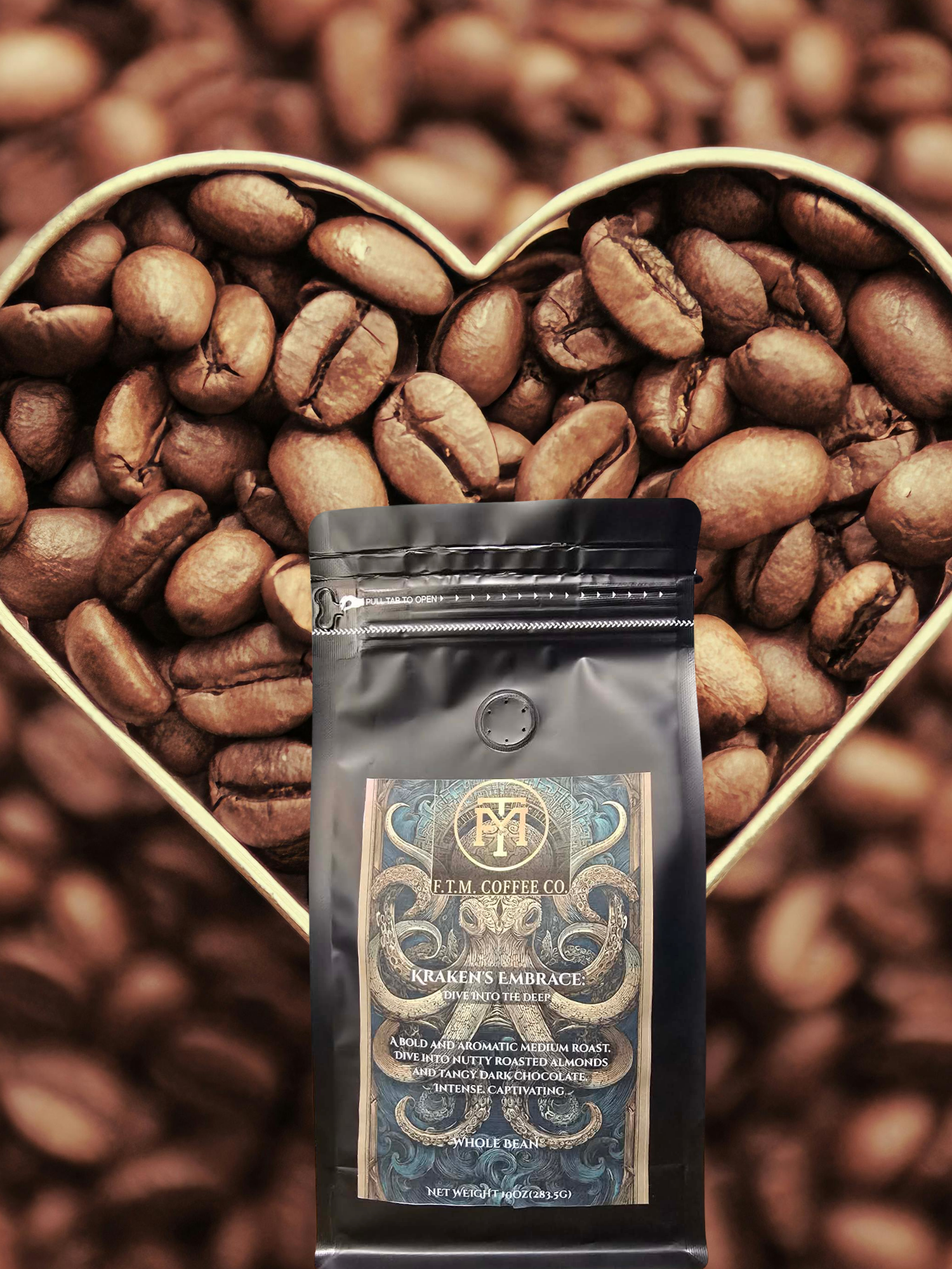 Kraken's Embrace: Dive into the Deep Whole Bean Medium Roast