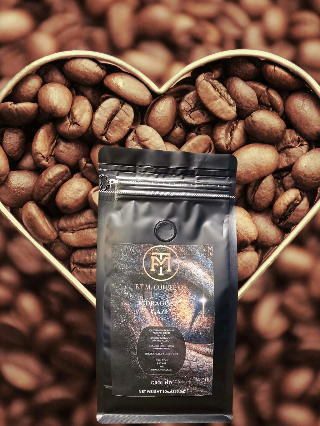 Dragon's Gaze: The Inescapable Allure blend Ground Medium Dark Roast