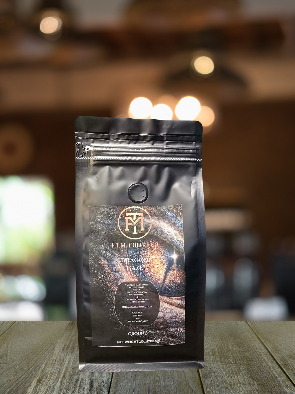 Dragon's Gaze: The Inescapable Allure blend Ground Medium Dark Roast
