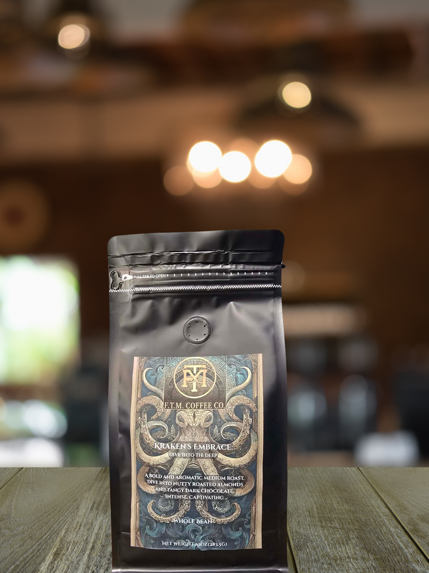 Kraken's Embrace: Dive into the Deep Whole Bean Medium Roast