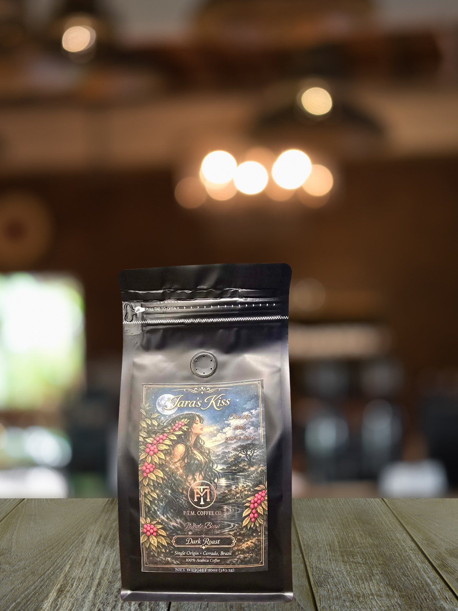 Iara's Kiss 100% Brazilian Premium Medium-Dark Roast Whole Bean Coffee