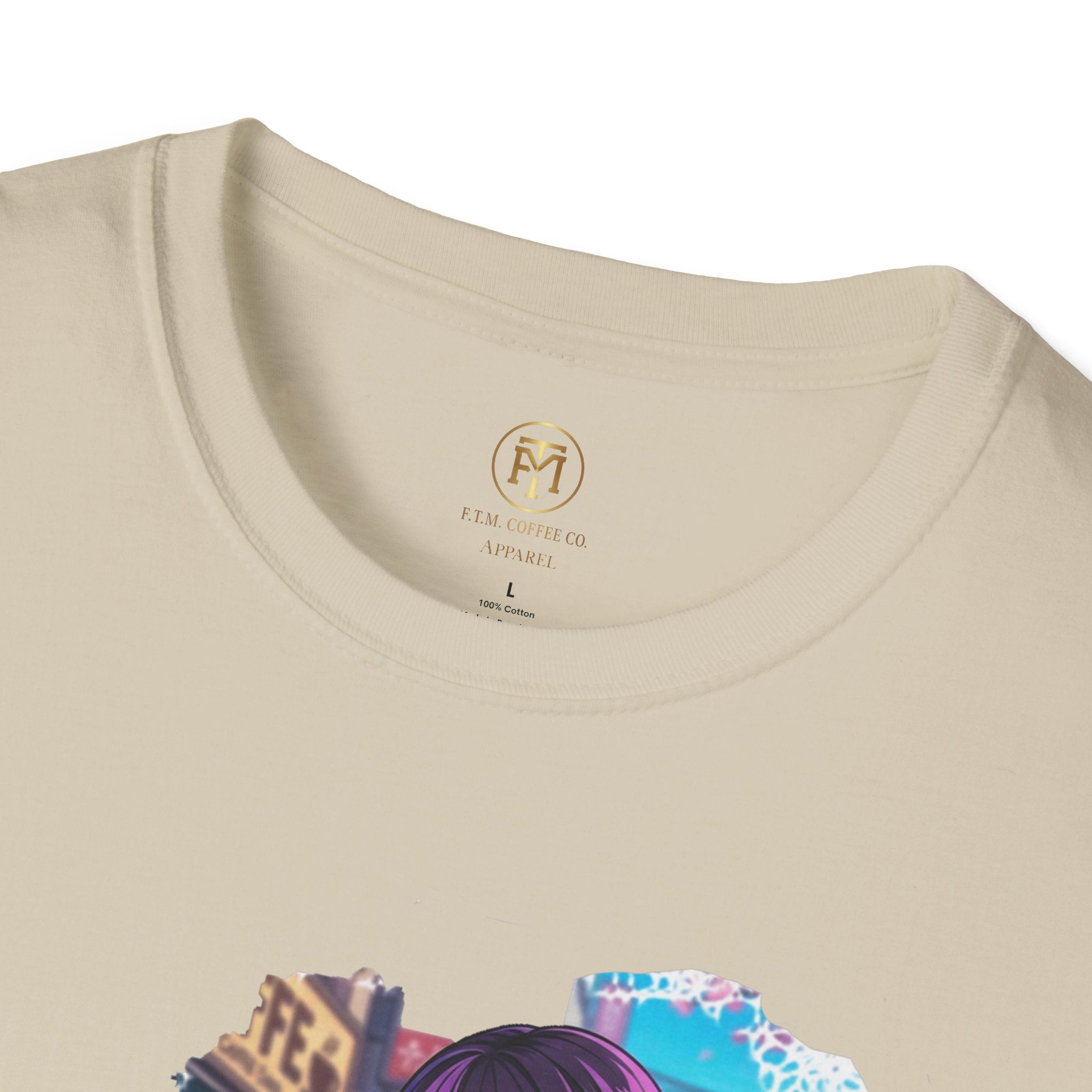 Anime Girl with Coffee T-Shirt | Urban City Aesthetic