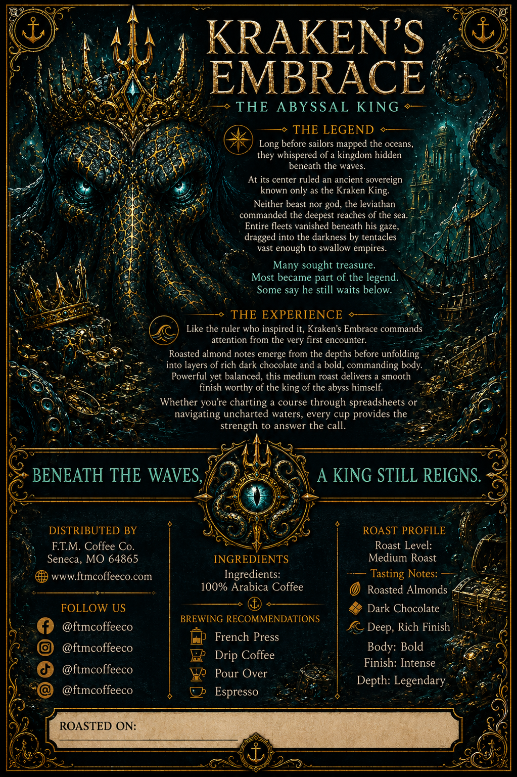 Kraken's Embrace: Dive into the Deep Ground Medium Roast