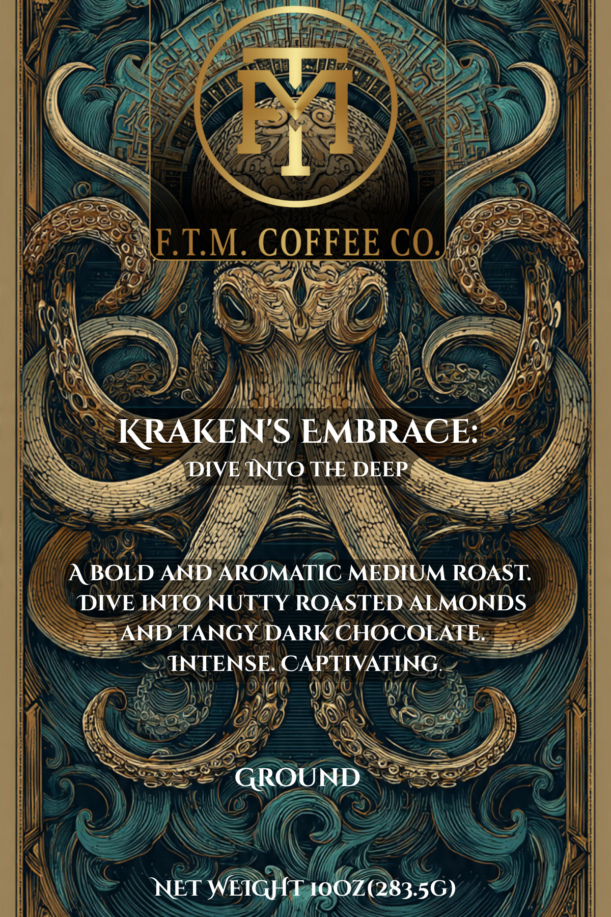 Kraken's Embrace: Dive into the Deep Ground Medium Roast