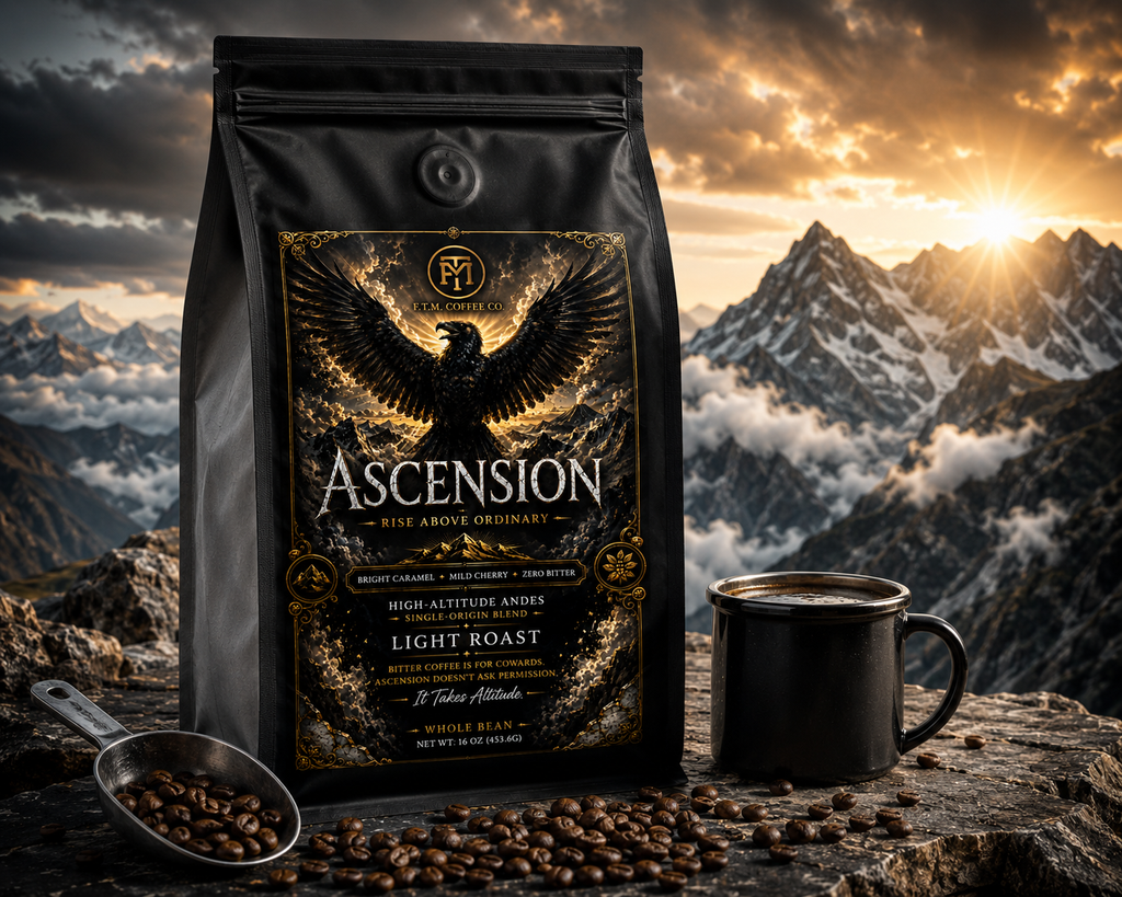Ascension Whole Bean Light Roast High-Altitude Andes Blend. No Bitter. No Mercy.