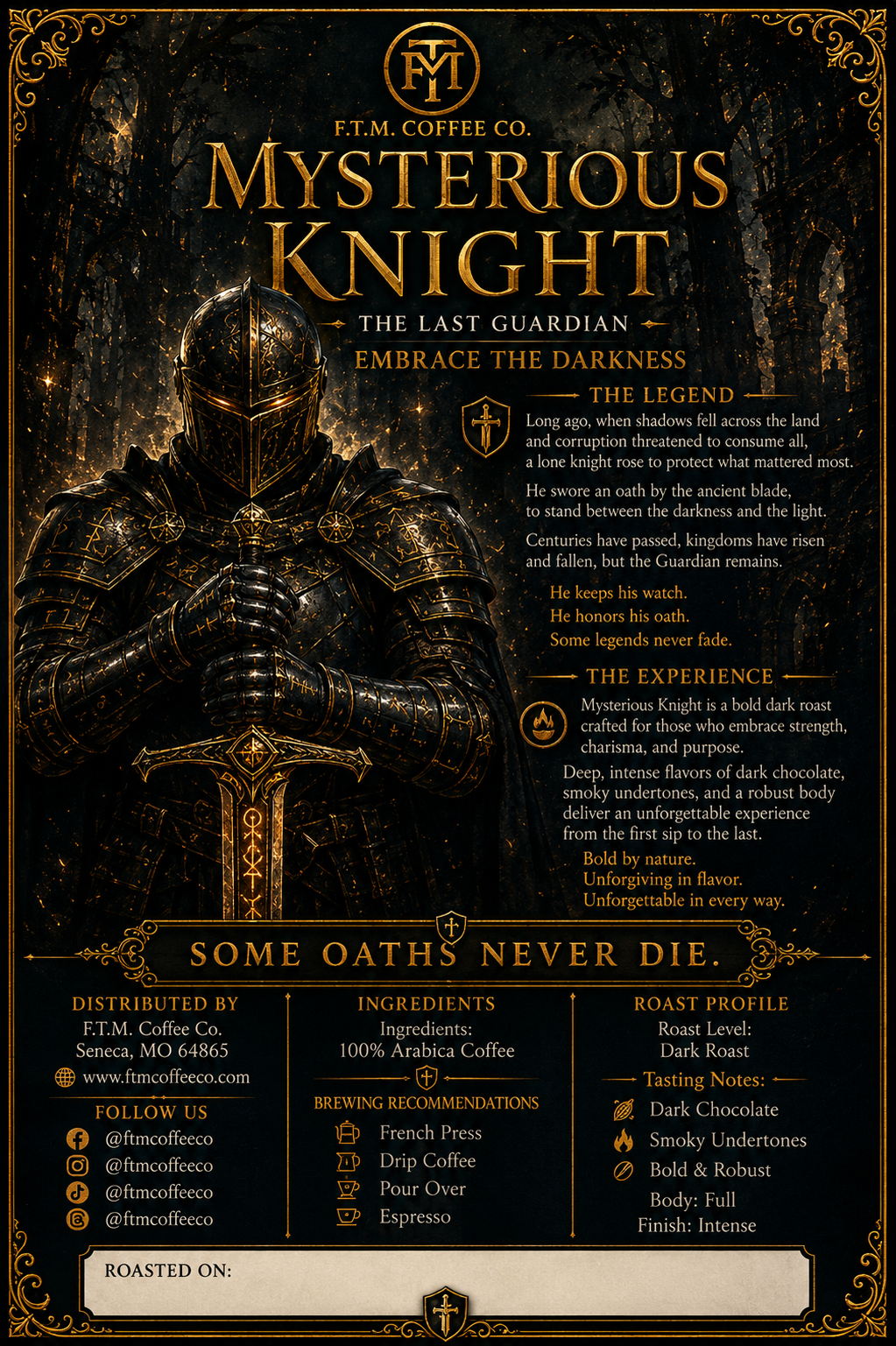 Mysterious Knight Blend Ground Dark Roast