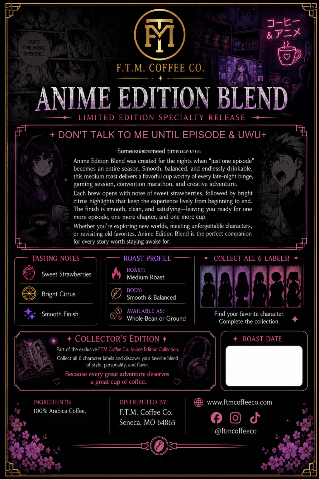 Anime Edition Blend Medium Roast Ground